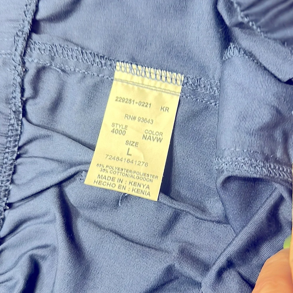 Cherokee Workwear Originals Men Navy Blue Scrubs Pant Fly Front Cargo 4000 - Picture 11 of 13